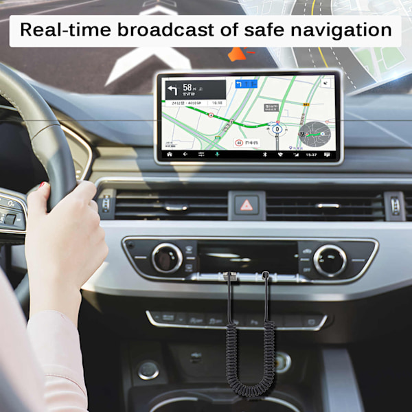 INF Bluetooth-Aux-kabel för bilen/Aux Bluetooth adapter för bil Grå
