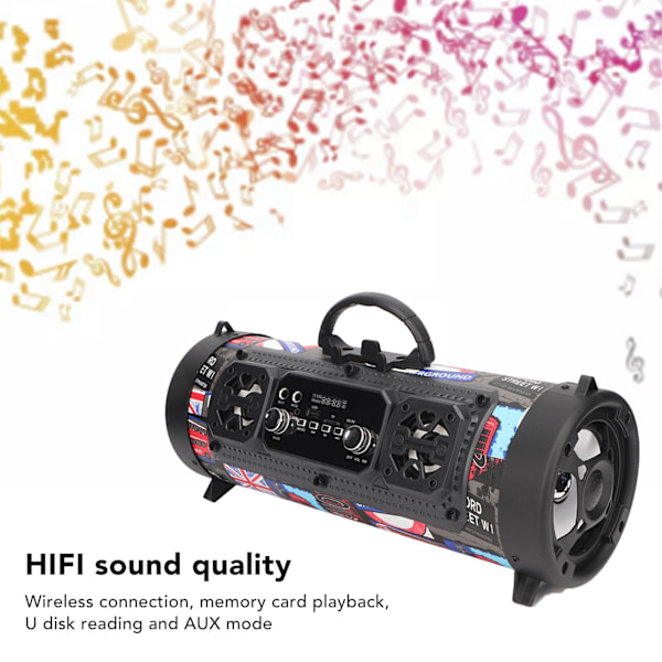 Subwoofer Bluetooth-högtalare HiFi-ljud Volymjusterbar Bärbar Trådlös Bluetooth-högtalare för Hem Utomhus 20W