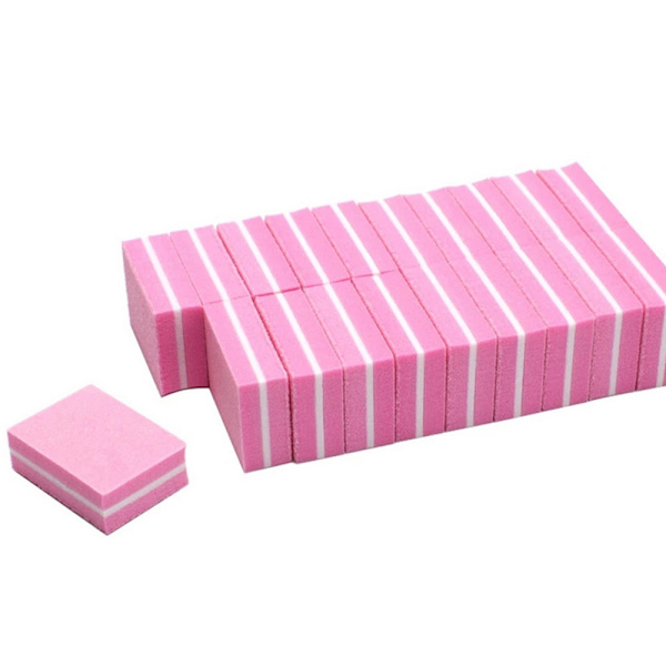 Nagelbuffer Mini Block Fil 180/100 Grit Sandwich Lila Tvättbar Nagelkonstverktyg för Nagelvård