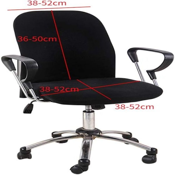 Stretchigt Stolsöverdrag för Skrivbord, Universal Design Spandex Tyg Elastisk Kant, Enkel Installation, Maskintvättbart Skyddsöverdrag, Vinröd, 2 Stycken