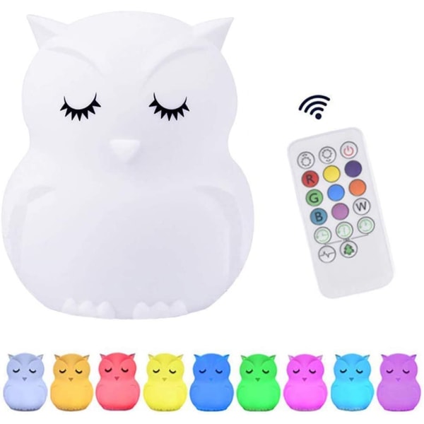 Baby Led Owl Night Light uppladdningsbar Led Med