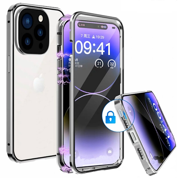 Smart Magnetiskt Dubbel-Skal - iPhone 14 Pro Max Grön Grön