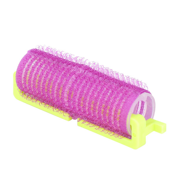 Självhäftande fluffiga permanentrullar Hårroller Locktång Bar Frisörverktyg Kit Set Stor Lila