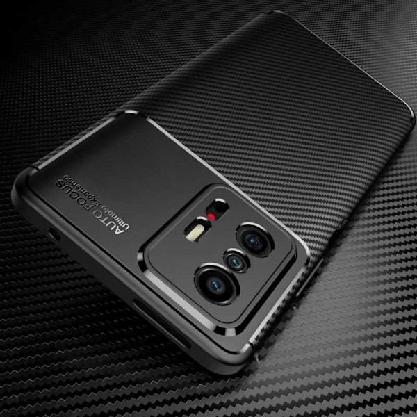 Xiaomi Mi 11T / 11T Pro Stöttåligt Slimmat Skal FullCarbon V4 Svart