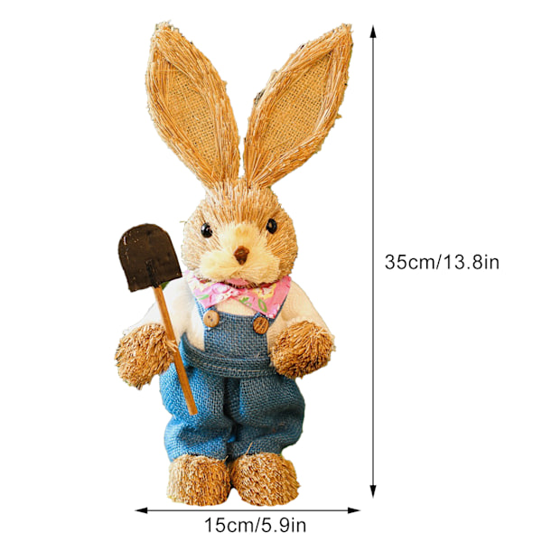 DIY-set för barn med halmkanin, halmkanin för föräldrar och barn, handgjort materialkit