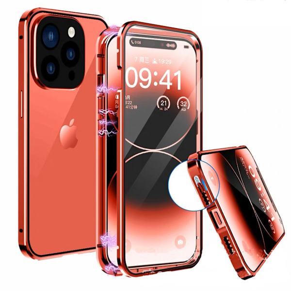 Smart Magnetiskt Dubbel-Skal - iPhone 14 Pro Max Grön Grön