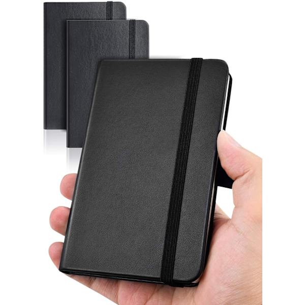 Fickanteckning Liten anteckningsbok, 3,5\" X 5,5\" 320 sidor Tjockt linjerat papper med inre läder Mini Journal