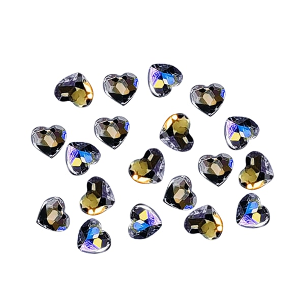 Kristallhjärta Flatback 3d Nail Art, Diamant Strass Glitter Juvel Dekoration för Naglar