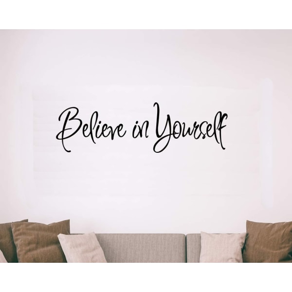 Believe in Yourself väggkonst kök klistermärken skylt dekoration dekal kopp vinylkakel avtagbar självhäftande dekor