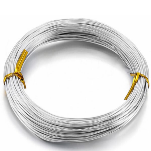 Aluminiumhantverkskabel, 30m 1mm Silver Craft Wire Bendy Flexibel Metalltråd Smycken DIY-tråd Flexibel Modelleringstråd för Smyckestillverkning DIY-hantverk