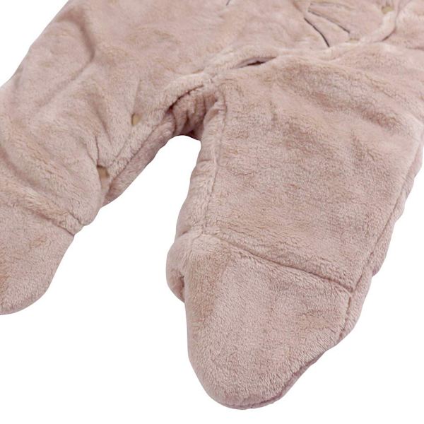 Vinter Fleece Overall med Huva Flickor Pojkar Snöoveraller Varma Overallkläder Khaki 3-6 Månader
