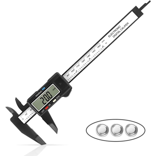 Digital Skjutmått, Mätverktyg med Mångsidiga Mätmöjligheter, Stor LCD-display, Automatisk Avstängning, Idealisk för DIY och Smycken