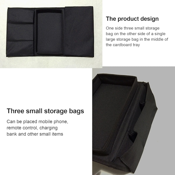 Soffa Armstöd Organizer Fack Couch Caddy Soffa Armstöd Väska Sängbord Förvaring Hängande Organizer Svart
