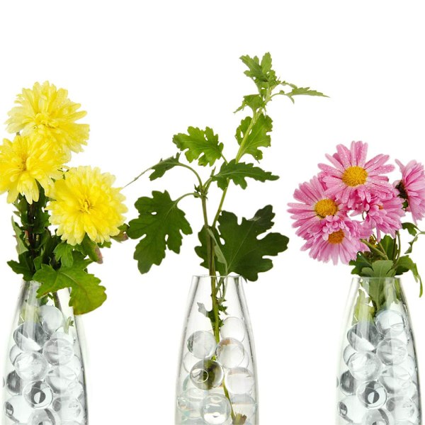 Klara Vattenpärlor, Gelé-pärlor för Mångsidig Användning, Återanvändbara och Giftfria, Idealiska för Blomsterarrangemang och Hemdekorationer, Långsam Vattenfrisättning