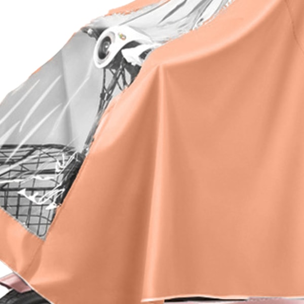 Elektrisk Motorcykel Regnkappa Förlängd Helkropp med Hjälm Regnstormssäker för Moped Cykel Orange XXXXL