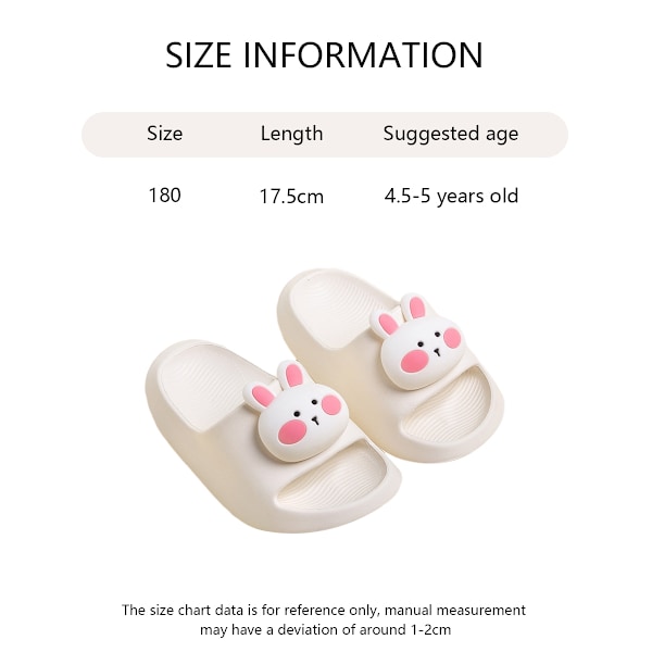 Kanin Slides Tofflor Barn Pojkar & Flickor Slide Sandaler för Barn Flip Flops Compfy Duschtofflor Strand Trädgårdsskor