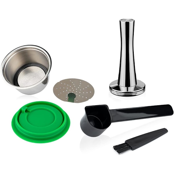 Återanvändbar kapseladapter för Dolce Gusto, Tamper i rostfritt stål, Crema-förbättrande kaffedesign
