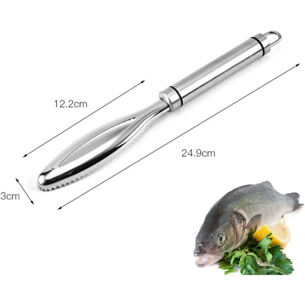 Fiskskrapa, Praktisk Användning För Snabb Fjällning Av Fisk, Multifunktionell Fiskskalare I Rostfritt Stål För Hem Och Kök