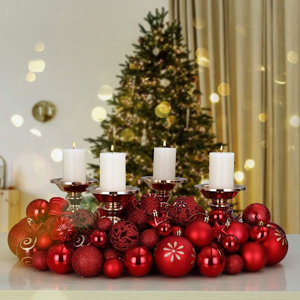 Lyxiga Julgranskulor Set, Splittringsäker Design Förtrådade Ornament för Enkel Dekoration på Din Julgran