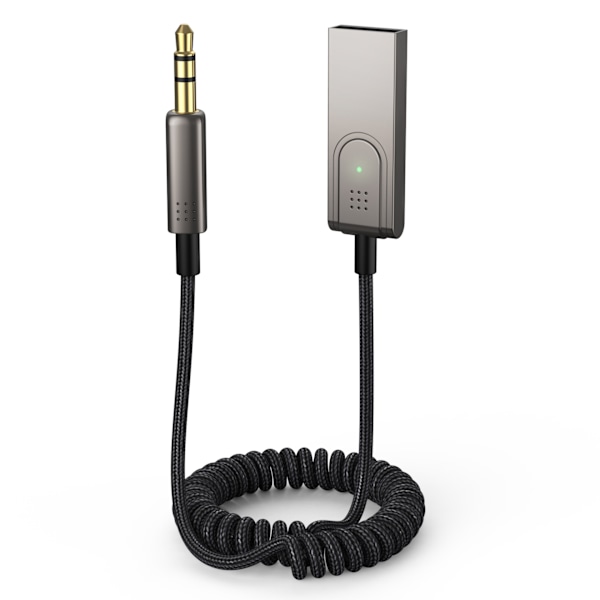INF Bluetooth-Aux-kabel för bilen/Aux Bluetooth adapter för bil Grå