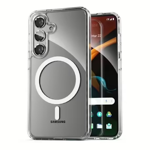Samsung Galaxy S24 Plus Mobilskal Hybrid med Magsafe - Transparent