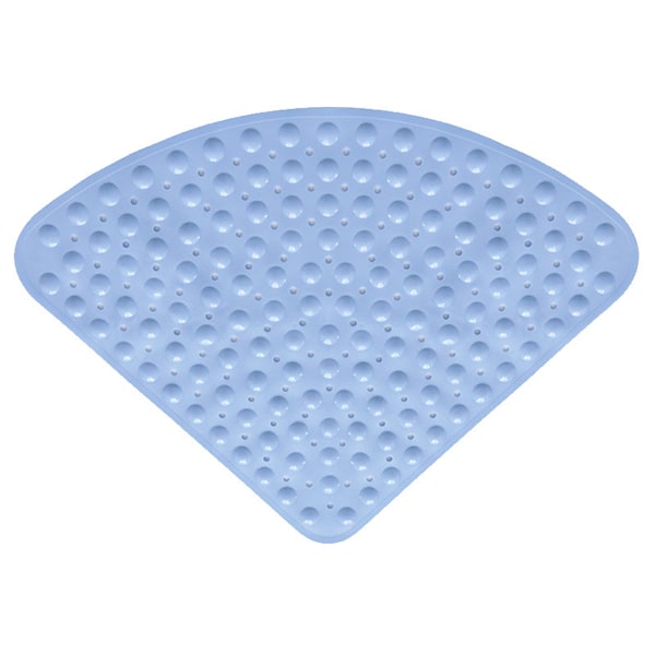 Halkskyddad duschmatta för hörn - 54 x 54 cm sektorformad halkfri duschmatta, triangulär gummimatta för dusch