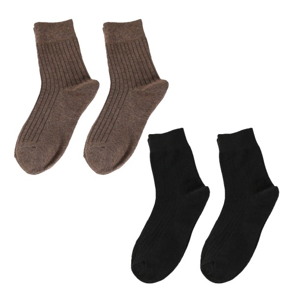 3 ST Mjuka ankelstrumpor, mjuka och bekväma, för sport, vandring Brown naked socks+black naked socks
