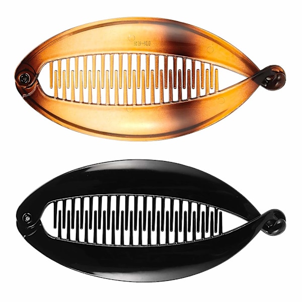 6-pack bananklämmor, bananhårklämmor, fiskformade hårklämmor, banankammar