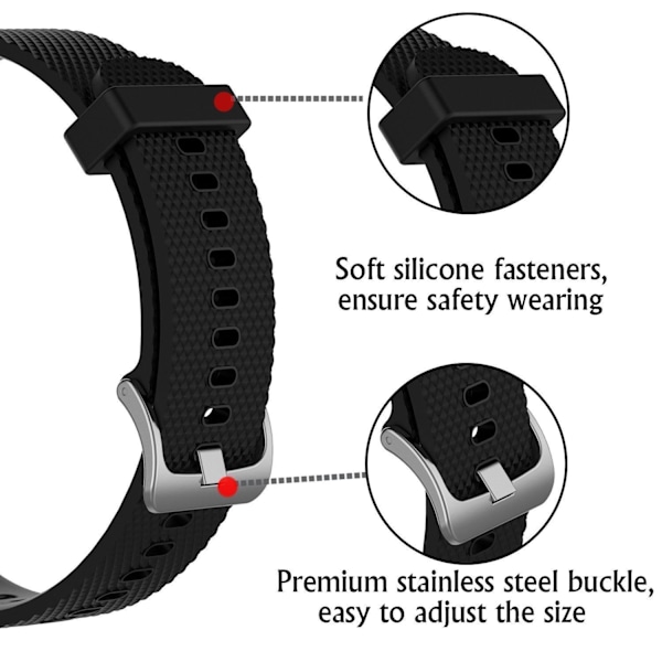 INF Garmin VivoActive 4S armband silikon Svart Sort
