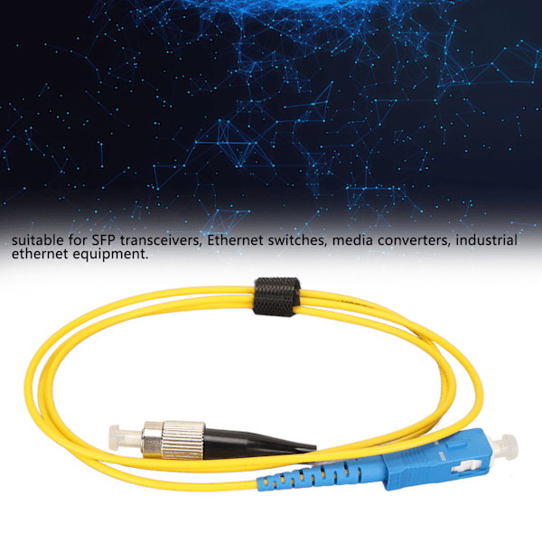 Fiberoptisk Patchkabel 0,5yd FC till SC Singlemode Fiber Låg Optisk Förlust FC till SC Fiberoptisk Kabel för Switch
