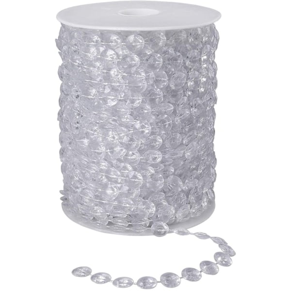 DIY Girlang för glittrande bröllopsdekorationer, klara kristallimitationer med justerbar längd för solljusglitter, idealiska pysselprojekt och fester