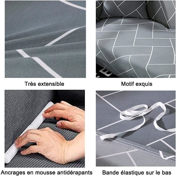 Elegant Heminredning: Sektionssofföverdrag för L-formad Soffa, Stretchöverdrag som Säkerställer Skydd & Stil