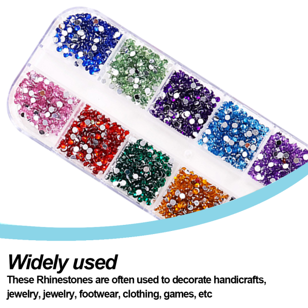 Kristall Nail Art Blandade Flatbacks Rhinestones