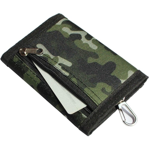 1 st Camo Plånbok, Polyester/Canvas/Oxford/Barnplånbok, Tonårspojkar Plånbok (Militärgrön)