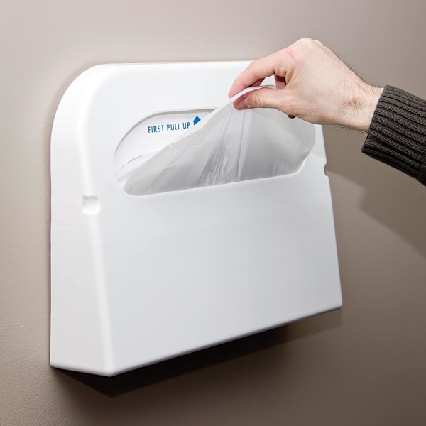 Spolbara Toalettsitsskydd i Papper, Biologiskt Nedbrytbar Virgin Pulp Skyddsbarriär För Resehygien, Vattentät Engångs Reseförpackning Vit (20