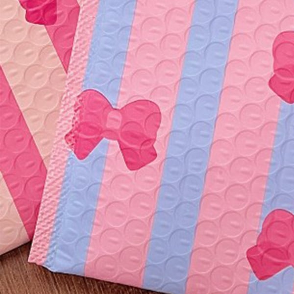 Bubbelkuvert Paketpåsar Fluga Stil Förtjockade Fraktpåsar Förpackningspåse Leverans för Expressleverans Blå Rosa
