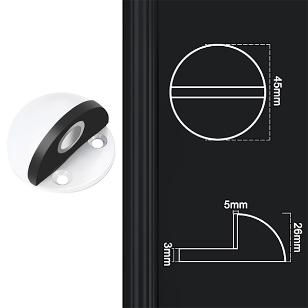 Dörrstopp Golv Magnetisk 4 Stycken Dörrstopp Hållare Magnet Rostfritt Stål Magnetisk Dörrstopp Självhäftande Dörrfångare Magnet Dörrstopp för