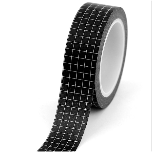 Washi Tejp Set, 10 Rullar Rutmönstrad Dekorativ Maskeringstejp för Journaling, Högkvalitativt Washi-papper Perfekt som Gåva