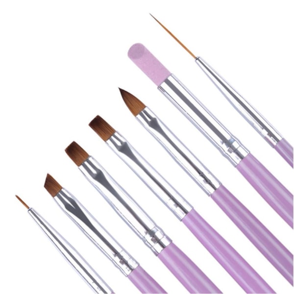 Nagelborste Akryl Nagelkonst Borstar Set Konst Design Målning Nagel Liner Nagelkonst Byggare Borste Nagelkonst Målning Borste Set för Nagelsalong Hem Användning