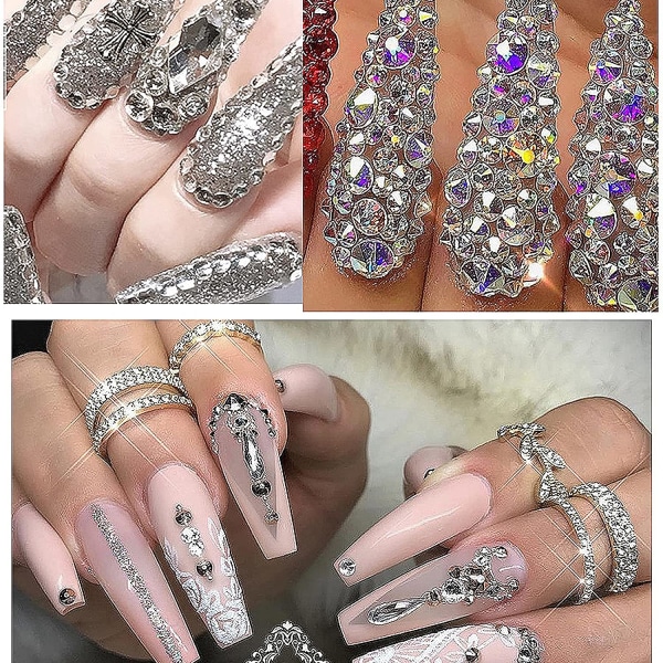 Rhinestones för hantverk, Rhinestones Flat Back för hantverk Nail Art Kläder Skor Väskor Telefonfodral