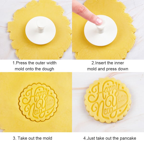 Kreativ Jul Fondant Präglare, Anpassade Familje Kakstämplar med Högkvalitativ 3D-tryckning för DIY Jul-tema Bakprojekt,