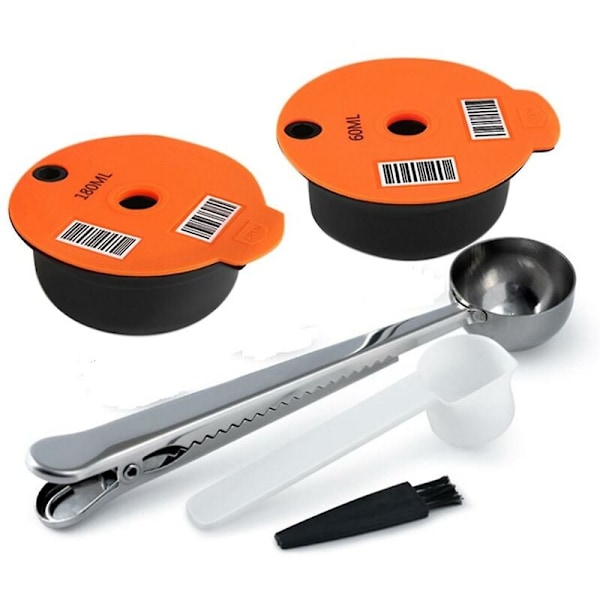 Påfyllningsbara kaffefilterkapslar, återanvändbar kaffekapseldisk för Bosch Tassimo-maskiner, BPA-fritt material & dubbellagersfilter, lätt att rengöra & använda