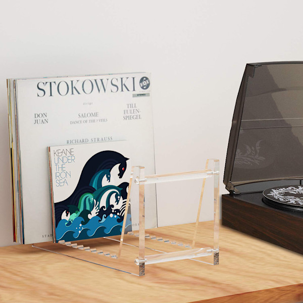 Vinylskivhållare för akustisk förvaring, Transparent Akryl Elegant Displayställ Högkvalitativa Material, Skyddar Dina Värdesaker från Repor