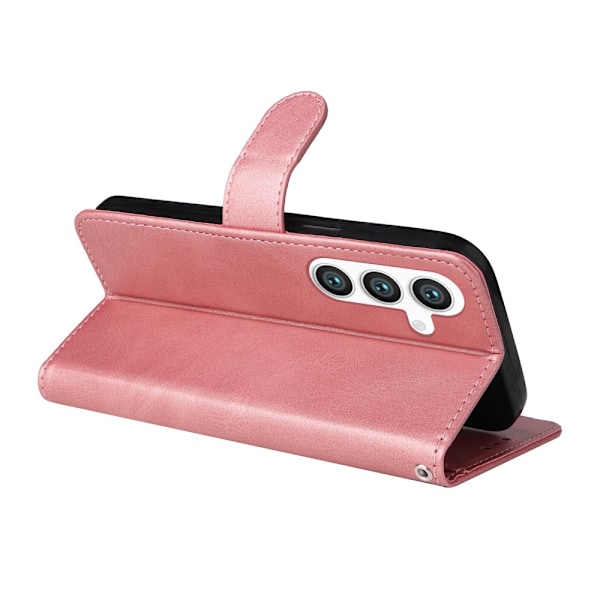 SKALO Samsung S24 PU-Läder Plånboksfodral - Fler färger Rosa Rosa