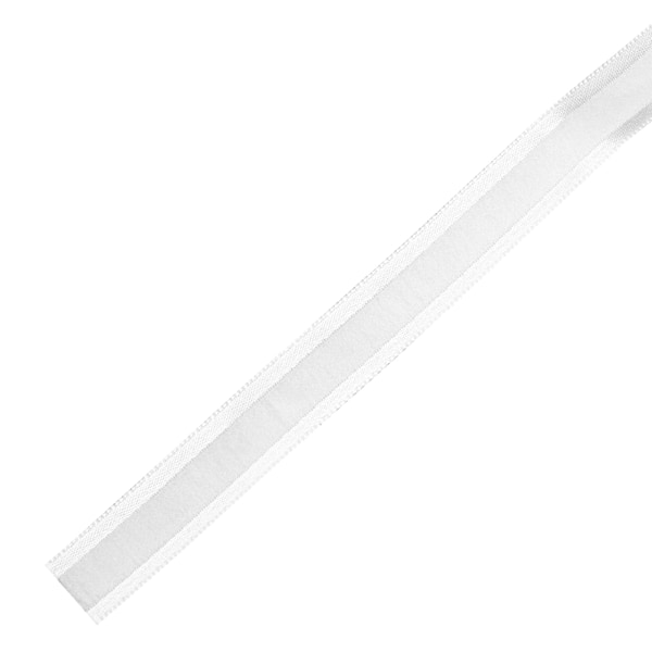 Tygband, Bredd 0,6 tum, Längd 10 Yard, Flexibelt Presentpappersband för Bröllop, Fest, Handgjort (Vit Färg Nummer 4)