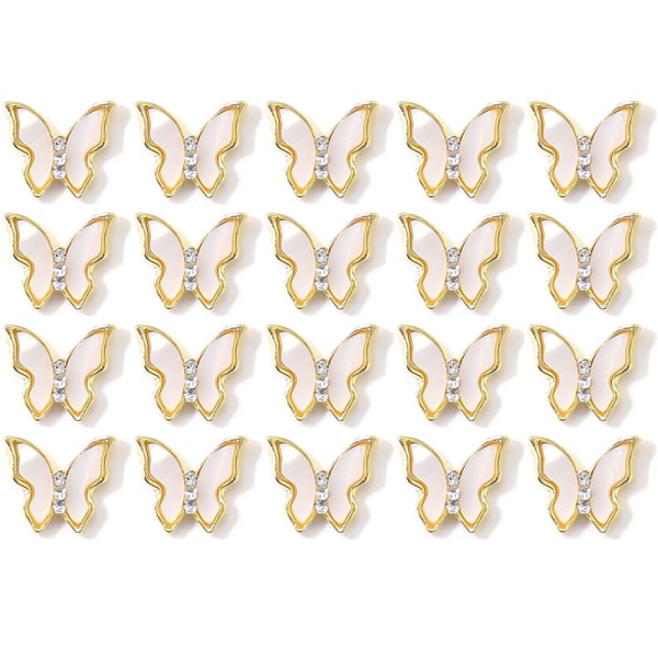 3D Nail Art Butterfly Nail Art Rhinestone Diamond Glitter, ny design Akryl Butterfly Nail Art