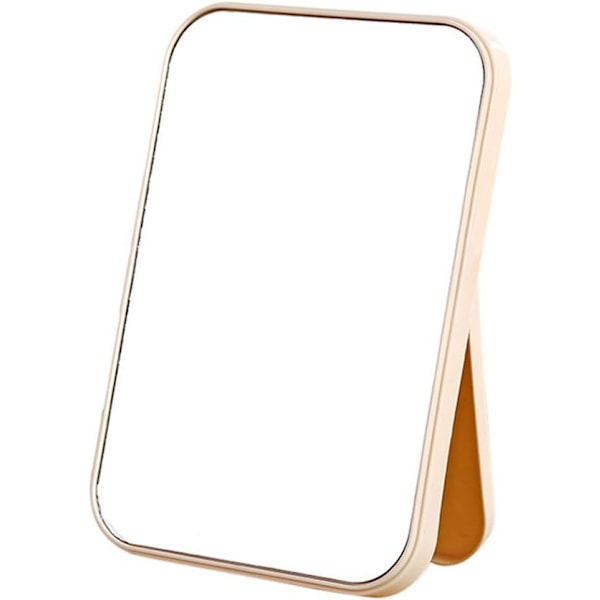 Elegant Fyrkantig Spegel, HD-glas Klar Reflektion Sminkälskare Gåva, Bärbar Prinsesspegel Dubbelanvändning för Hemmakontor Resor Utomhus
