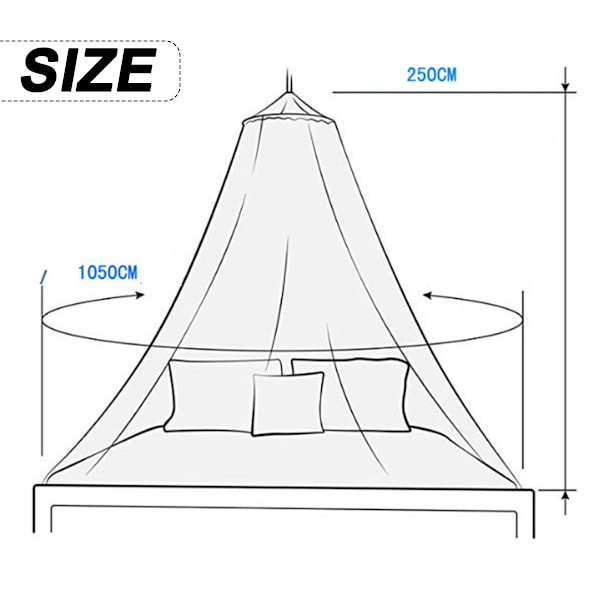 Myggnät, Spjälsäng Myggnät Koniskt Nät, Rymlig Sänghimmel: Bred och Lång, Inomhus Utomhus Användning, Idealisk Resenät, 60*250*1050CM