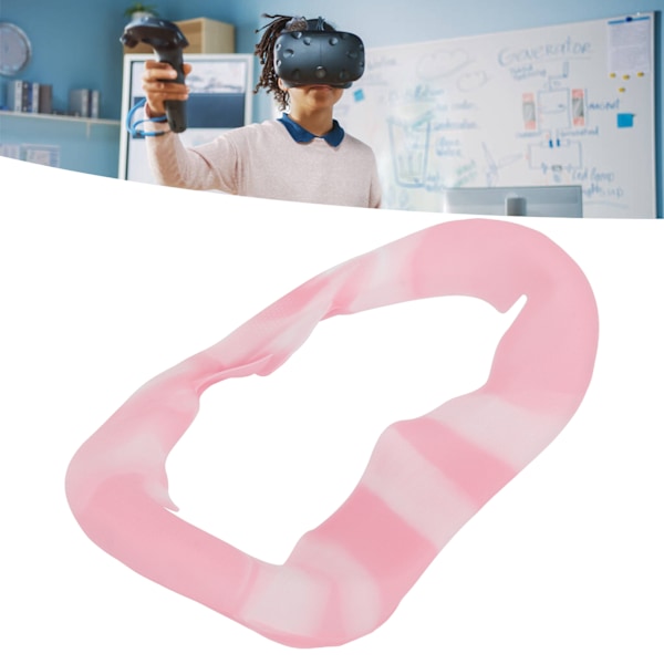 Silikon VR-ansiktsöverdrag för Quest 2 Svettbeständigt Ljusskyddande Ansiktsdyna Tvättad Insats VR-ansiktsnäspad Rosa