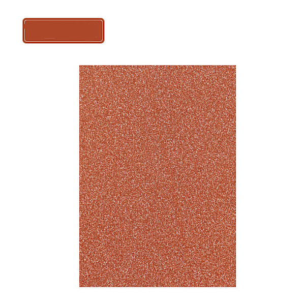 1 Förpackning 10 Ark Glitter Skumpapper 20,3 x 29,5 cm - Blandade färger Orange